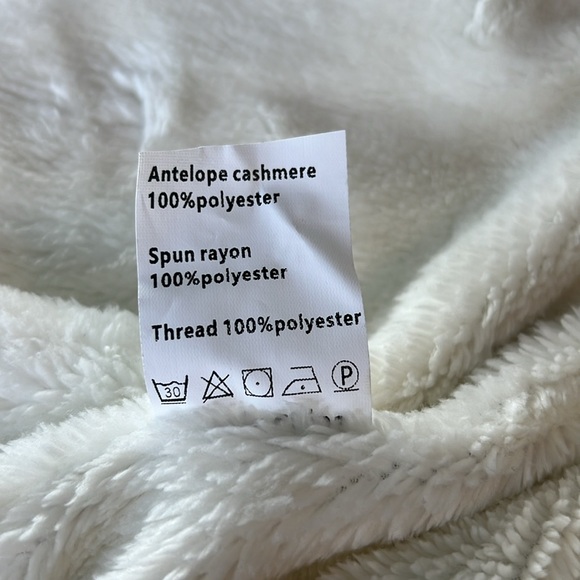 NEW Men's Autumn/Winter Hooded Sweatshirt White Polar Fleece Jacket - Picture 3 of 8